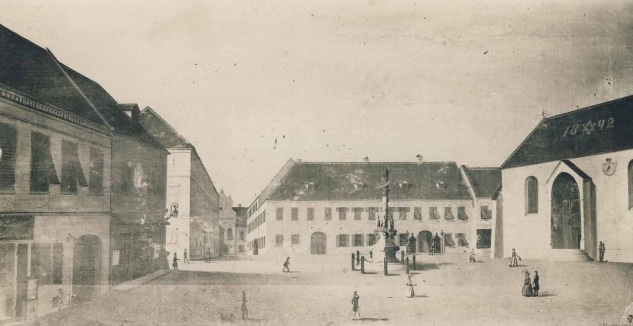 Trg sv. Marka, Banski dvori prije 1869. godine